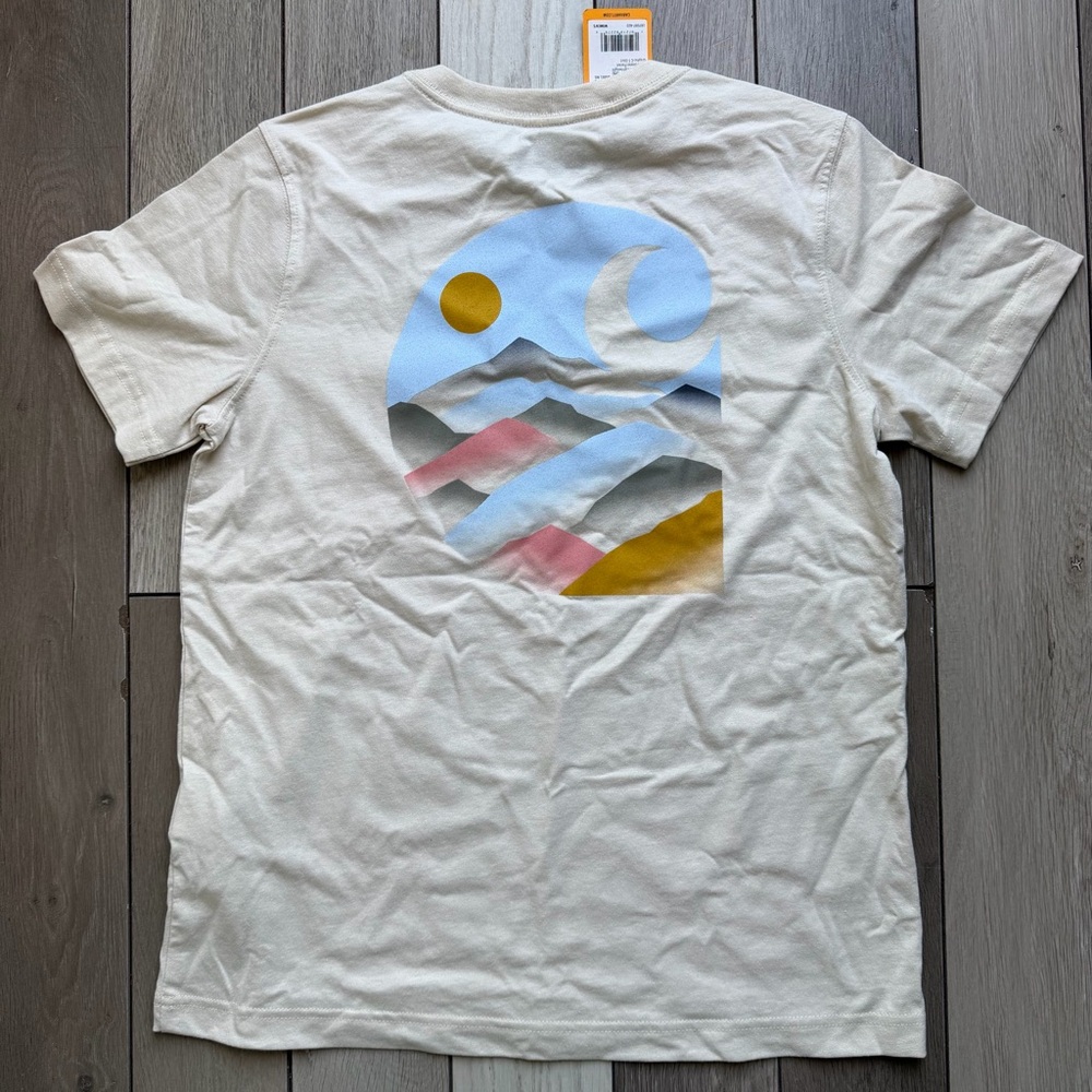 Carhartt Relaxed Fit Pocket T-Shirt Cream Size S NWT - Picture 6 of 6